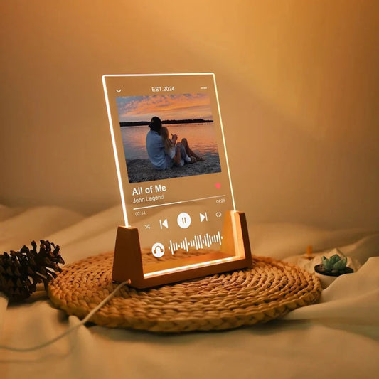 Spersonalizowana plakietka Spotify w różnych stylach – idealny prezent na Walentynki, Dzień Matki, Dzień Ojca, urodziny lub dla dziewczyny / chłopaka. Ramka z ulubioną muzyką.”