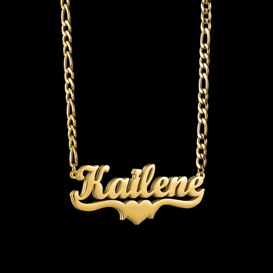 Prywatny, spersonalizowany produkt – podwójny naszyjnik z imionami na zamówienie, naszyjnik z sercem w prostym stylu, idealny na urodziny, imprezę, rocznicę – personalizowany prezent.