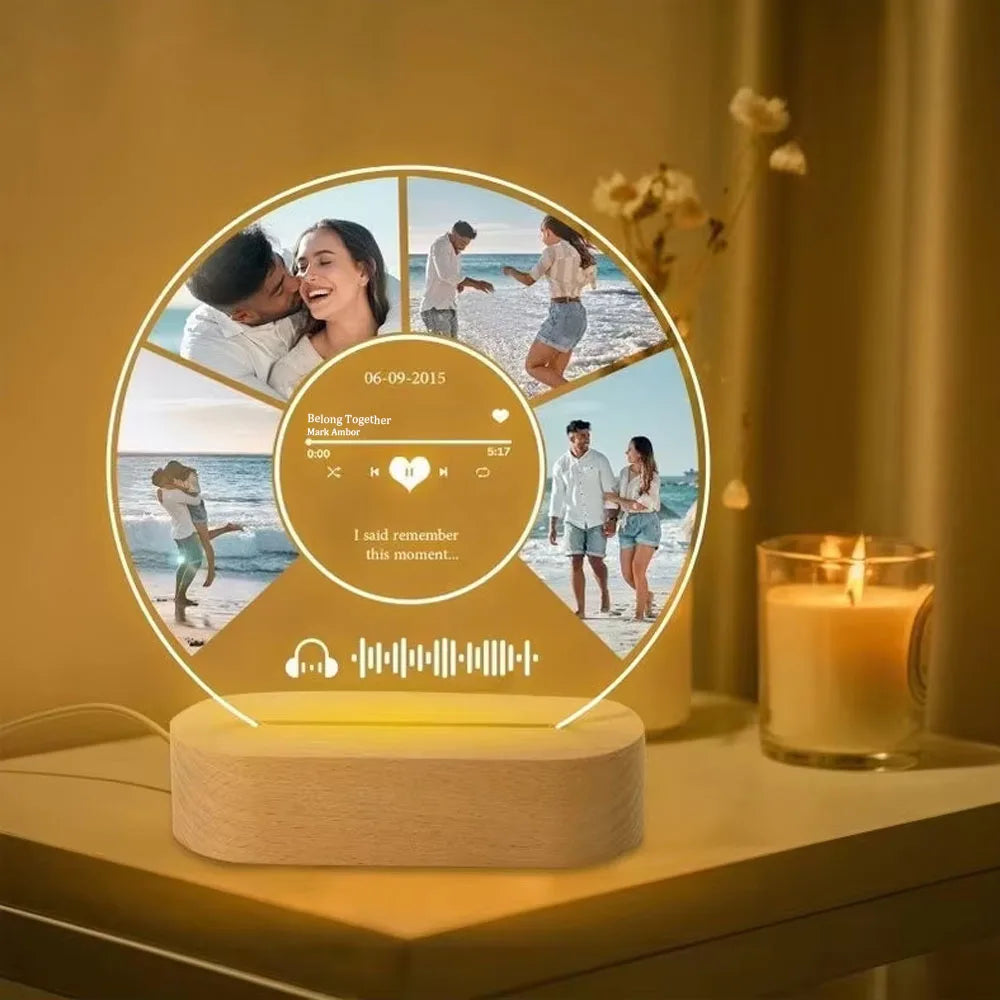 Spersonalizowana plakietka Spotify w różnych stylach – idealny prezent na Walentynki, Dzień Matki, Dzień Ojca, urodziny lub dla dziewczyny / chłopaka. Ramka z ulubioną muzyką.”