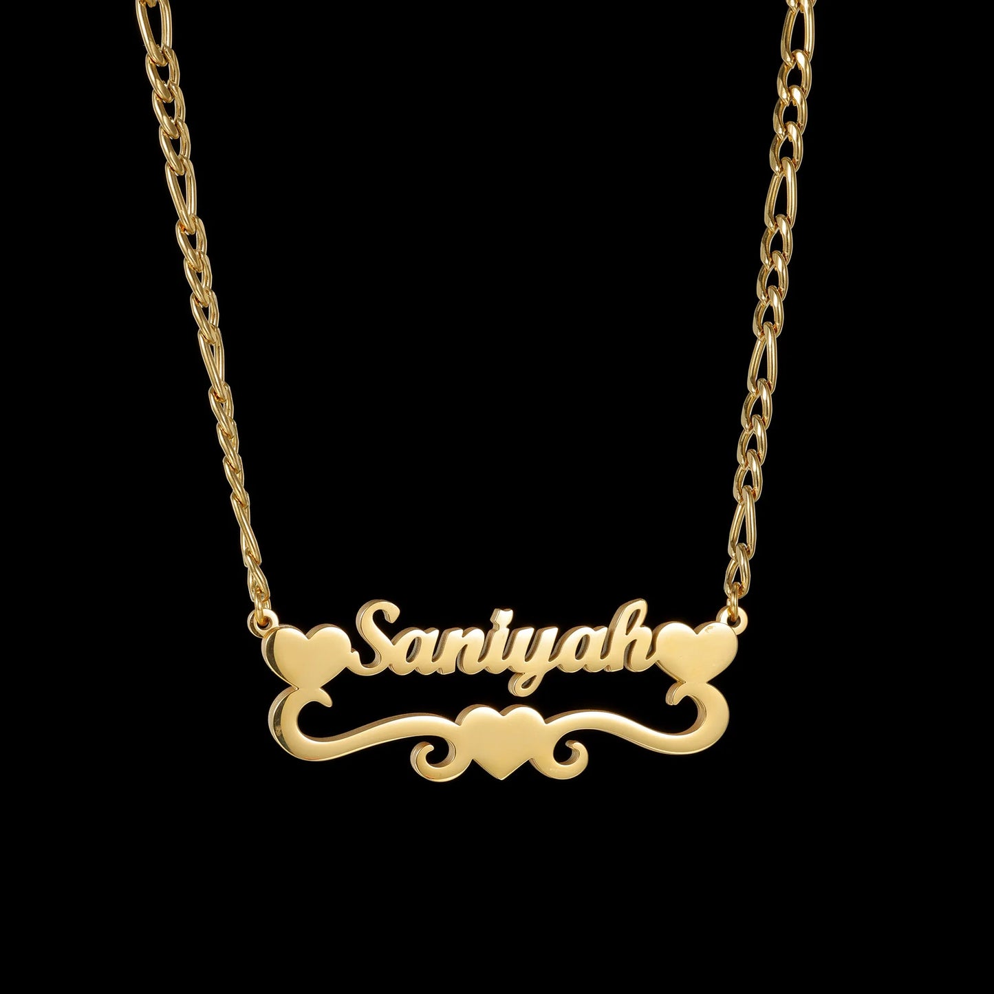 Prywatny, spersonalizowany produkt – podwójny naszyjnik z imionami na zamówienie, naszyjnik z sercem w prostym stylu, idealny na urodziny, imprezę, rocznicę – personalizowany prezent.