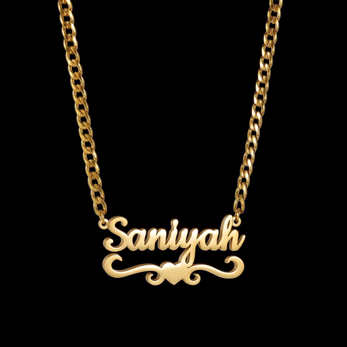 Prywatny, spersonalizowany produkt – podwójny naszyjnik z imionami na zamówienie, naszyjnik z sercem w prostym stylu, idealny na urodziny, imprezę, rocznicę – personalizowany prezent.